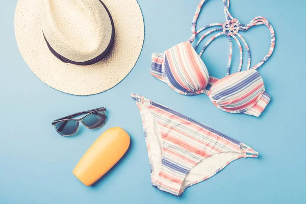 Colorful Swimsuit Beach Accessories — Stock Photo, Image