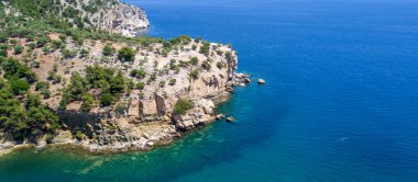 Akdeniz sahil havadan görünümü