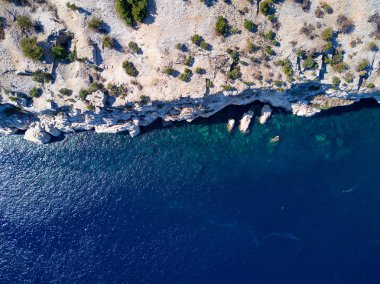 Akdeniz sahil havadan görünümü