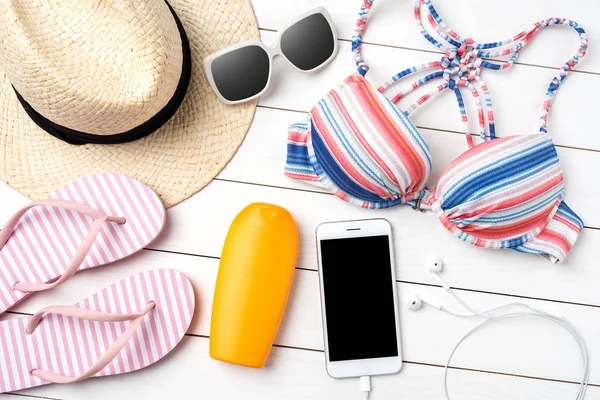 Woman Beach Summer Outfit — Stock Photo, Image