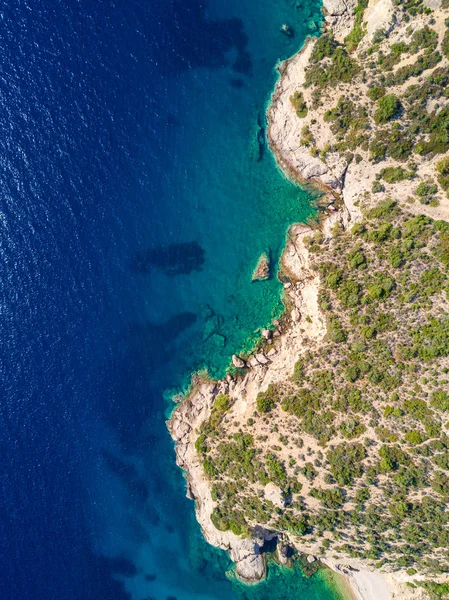 Akdeniz Sahil Üstten Görünüm — Stok fotoğraf