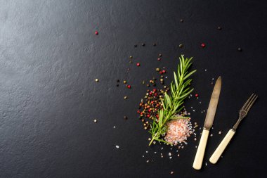 Gıda arka plan. Üstten Görünüm