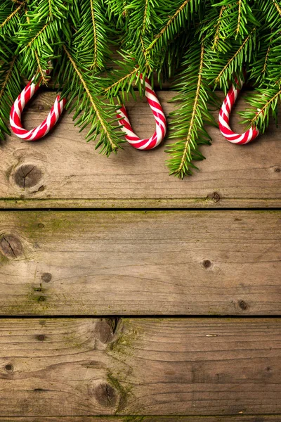 Julebaggrund Med Træ Slik Stokke - Stock-foto