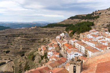 Ares del Maestre, tipik İspanyol mimarisi Old town adlı görüntülemek.