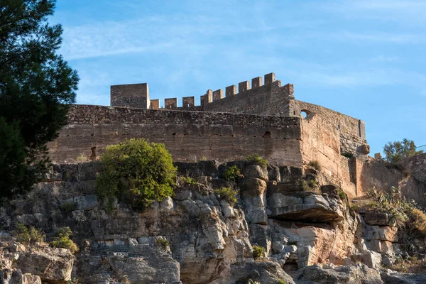 Nézd Ókori Római Sagunto Vár Valencia Spanyolország — Stock Fotó