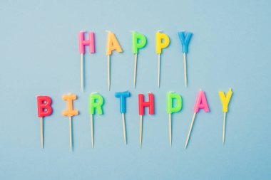 doğum günü partisi arka plan. Üstten Görünüm