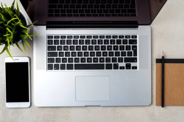 Office Masaüstü. Üstten Görünüm