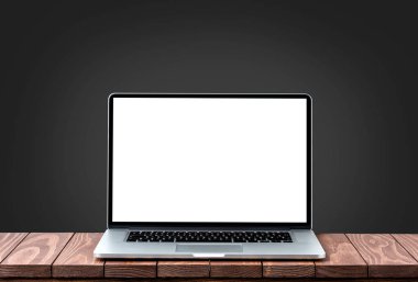 Boş ekran ile modern dizüstü bilgisayar