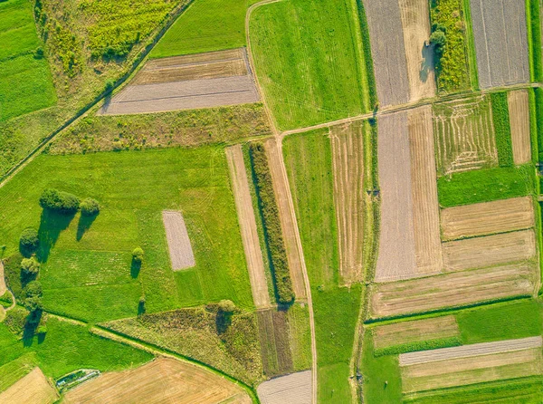 Вид Воздуха Сельскохозяйственные Поля — стоковое фото