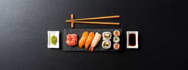 Japon Suşi. Üstten görünüm