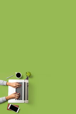 Dizüstü bilgisayarda çalışan kadın