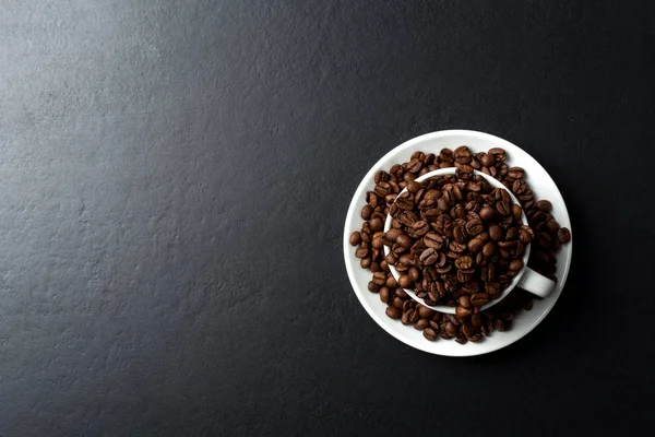 Grãos Café Torrados Fechar — Fotografia de Stock