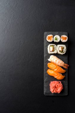 Japon Suşi. Yakın çekim