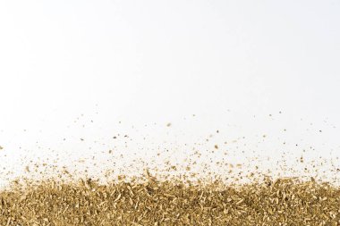 Yerba mate çayı beyaz arka planda izole edilmiş. Üst görünüm