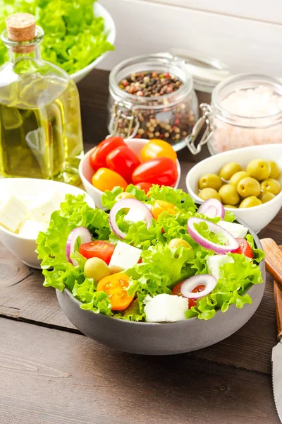 Fundo Alimentar Com Salada Saudável — Fotografia de Stock