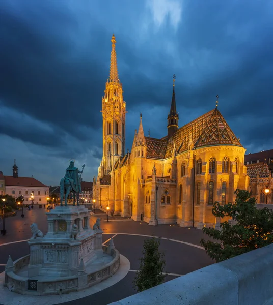 Bastión Pescadores Por Noche Budapest Hungría — Foto de Stock