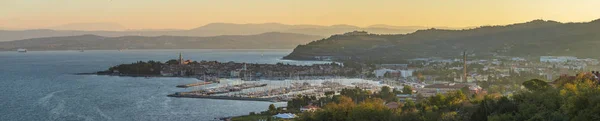 Nascer Sol Izola Vila Pescadores Eslovénia — Fotografia de Stock