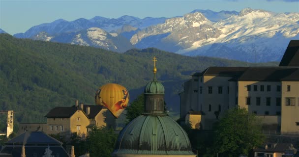 Międzynarodowy Festiwal Balonów Gorącym Powietrzu Salzburgu Austrii Maja 2019 — Wideo stockowe