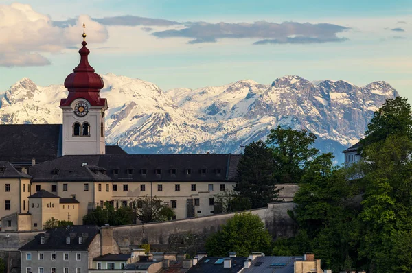 Vista Salzburgo Desde Fortaleza Hohensalzburg Austria — Foto de Stock