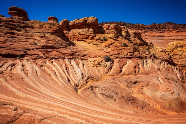Хвиля Vermillion Скелі Арізона Сша — стокове фото