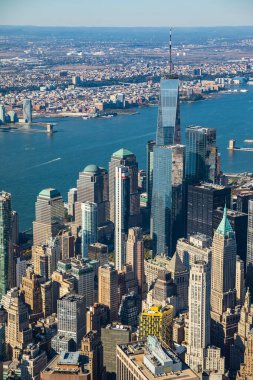 Helikopterden New York 'a ufuk çizgisine bak