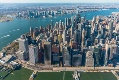 Helikopterden New York 'a ufuk çizgisine bak