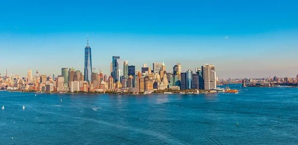 Vista Horizonte Nueva York Desde Helicóptero —  Fotos de Stock