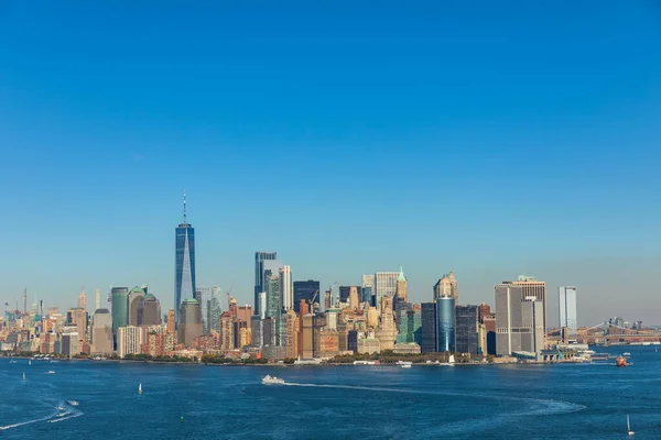 Widok Panoramę Nowego Jorku Helikoptera — Zdjęcie stockowe