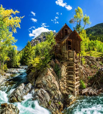 Crystal Mill in Marble city, Colorado USA clipart