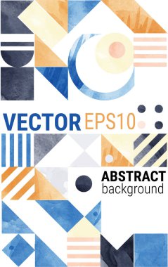 Geometrik soyut suluboya arkaplanı