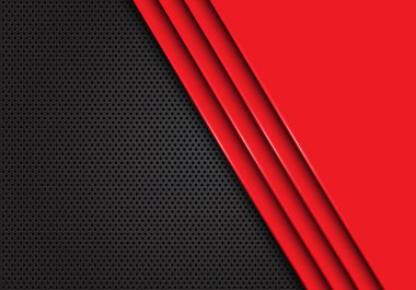 Soyut Kırmızı boş yer Örtüşmeyi gri daire kafes tasarım modern futuristik arka plan vektör çizim.