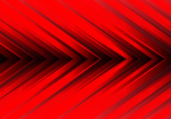 Diseño Abstracto Dirección Flecha Luz Roja Ilustración Moderna Futurista Vector — Archivo Imágenes Vectoriales