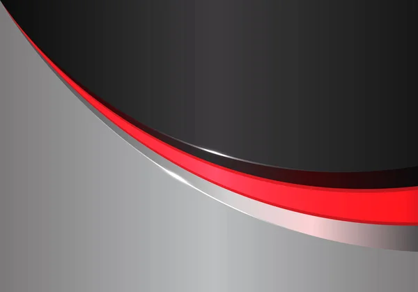 Absztrakt Piros Vonal Görbe Fekete Szürke Design Modern Futurisztikus Háttér — Stock Vector