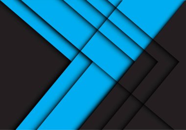 Soyut Mavi Siyah çizgi ok gölge yönünü tasarım modern futuristik arka plan vektör çizim. 