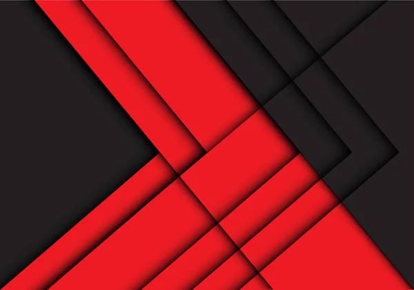 Abstrato Linha Preta Vermelha Seta Direção Sombra Design Moderno Futurista —  Vetores de Stock