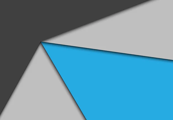 Absztrakt Kék Szürke Háromszög Üres Design Modern Futurisztikus Háttér Vektor — Stock Vector