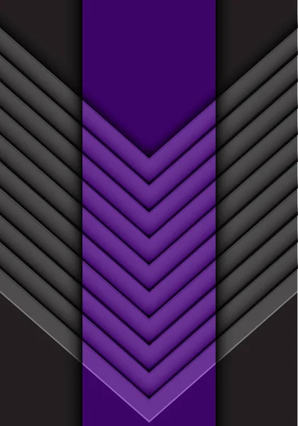 深色设计中的紫色灰色箭头图案现代 Futurisitc 背景矢量插图 — 图库矢量图片