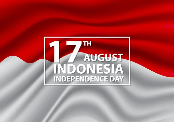 Agosto Día Independencia Indonesia Bandera Diseño Fiesta Celebración Vector Ilustración — Vector de stock