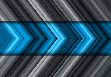 Soyut mavi gri ok çizgi deseni yön tasarım modern futuristik backgrond vektör illuatration.