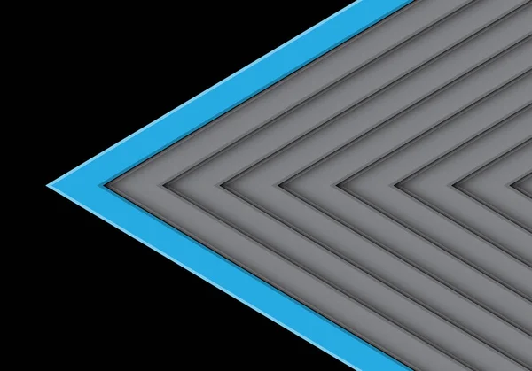 Abstract Blue Gray Arrow Pattern Direction Black Design Modern Futuristic — Stock Vector