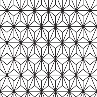 Soyut siyah üçgen çizgi desenini beyaz tek renkli kesintisiz arka plan vektör çizim üzerinde.