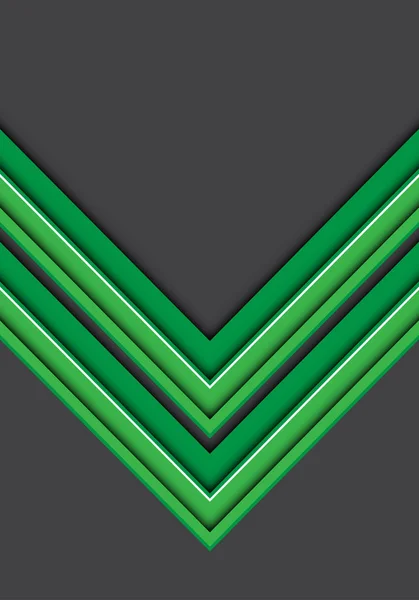 Flecha Línea Blanca Verde Abstracta Gris Blanco Diseño Moderno Futurista — Vector de stock