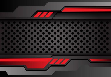 Soyut sarı koyu gri daire kafes tasarım fütüristik tarzı modern arka plan vektör çizim.