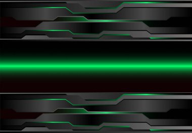 Soyut Yeşil ışık beyaz metal koyu gri tasarım modern fütüristik teknoloji arka plan vektör çizim.