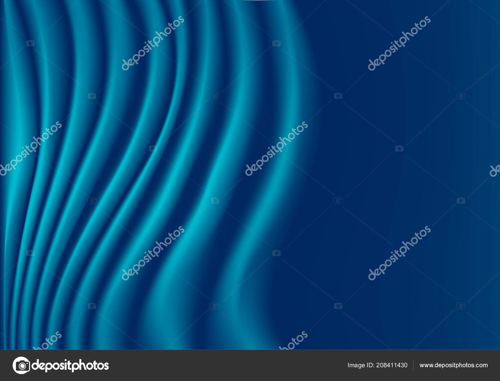 利用空白空间的抽象蓝色织物波浪曲线豪华背景向量插图图库矢量图©Patthana 208411430, image size:1600x1220