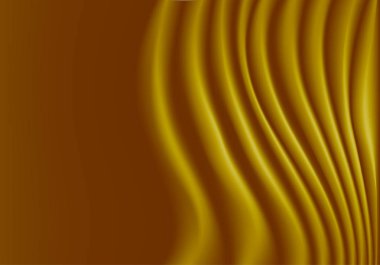 Boş yer lüks arka plan vektör çizim ile soyut sarı kumaş dalga eğrisi.