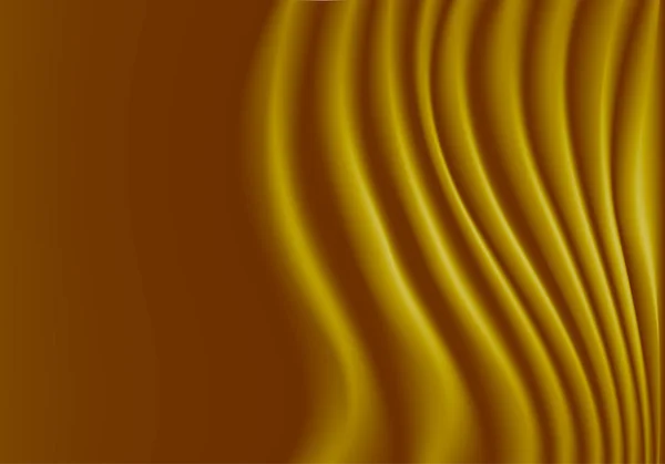 Абстрактная Жёлтая Тканевая Волна Чистым Пространством Роскошная Фоновая Векторная Иллюстрация — стоковый вектор