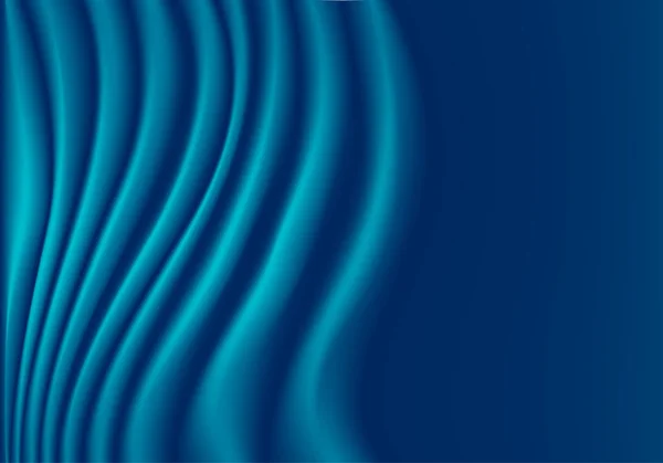 Abstrait Courbe Onde Tissu Bleu Avec Illustration Vectorielle Fond Luxe — Image vectorielle