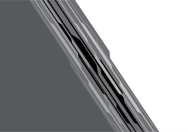 Circuito Línea Negra Gris Abstracta Blanco Espacio Blanco Diseño Moderno — Archivo Imágenes Vectoriales