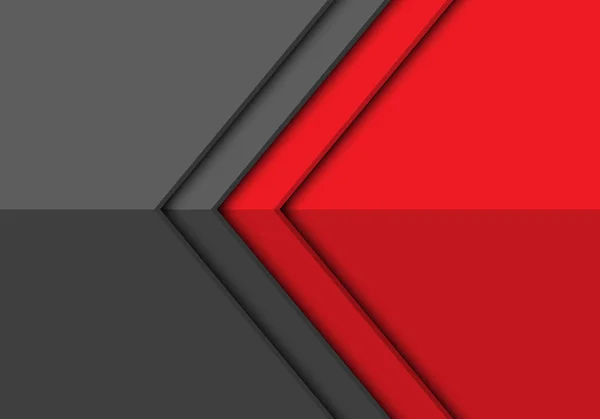 赤灰色の矢印方向デザイン モダンな未来的な背景のベクトル図を抽象化します — ストックベクタ